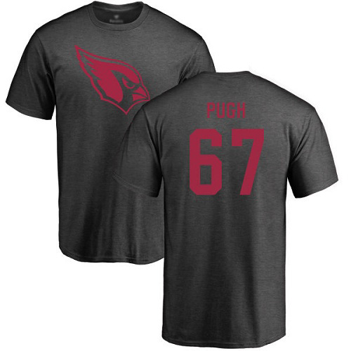 Arizona Cardinals Men Ash Justin Pugh One Color NFL Football #67 T Shirt->arizona cardinals->NFL Jersey